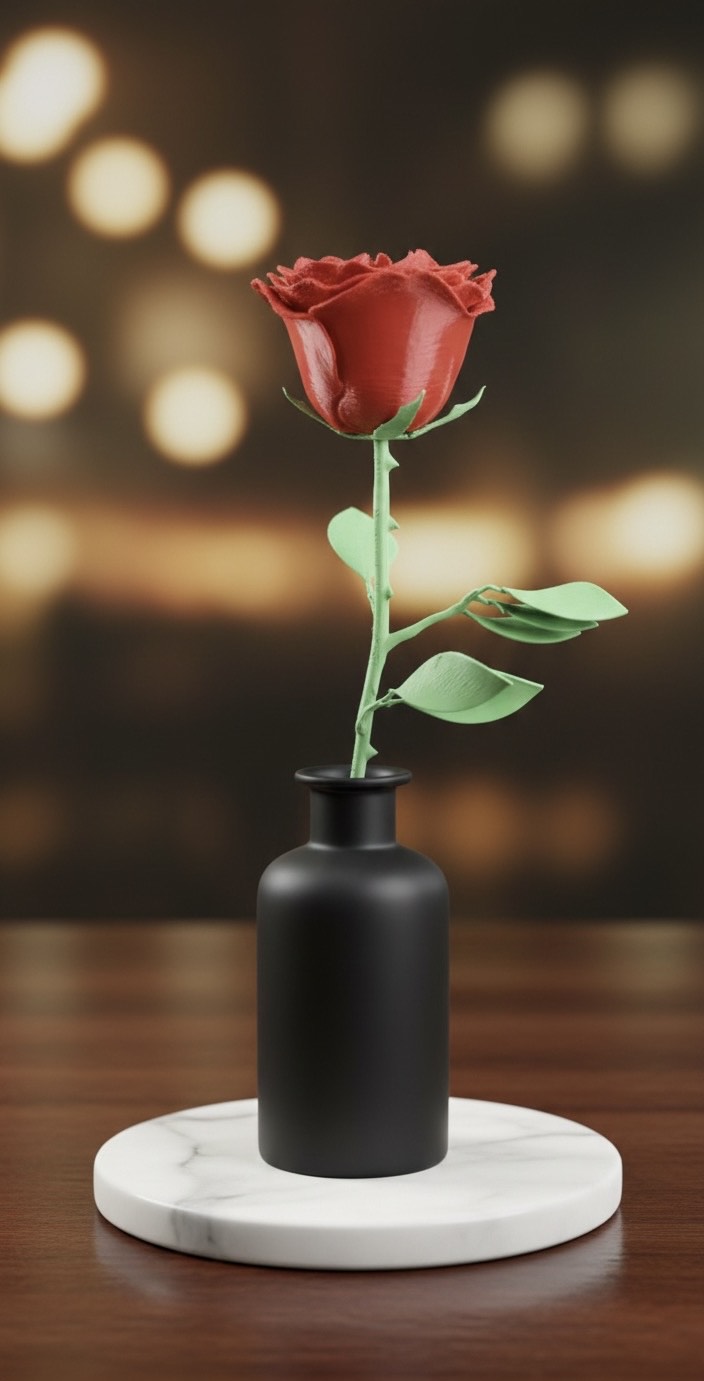 3D Yazıcıdan Zarif ve Kalıcı Gül